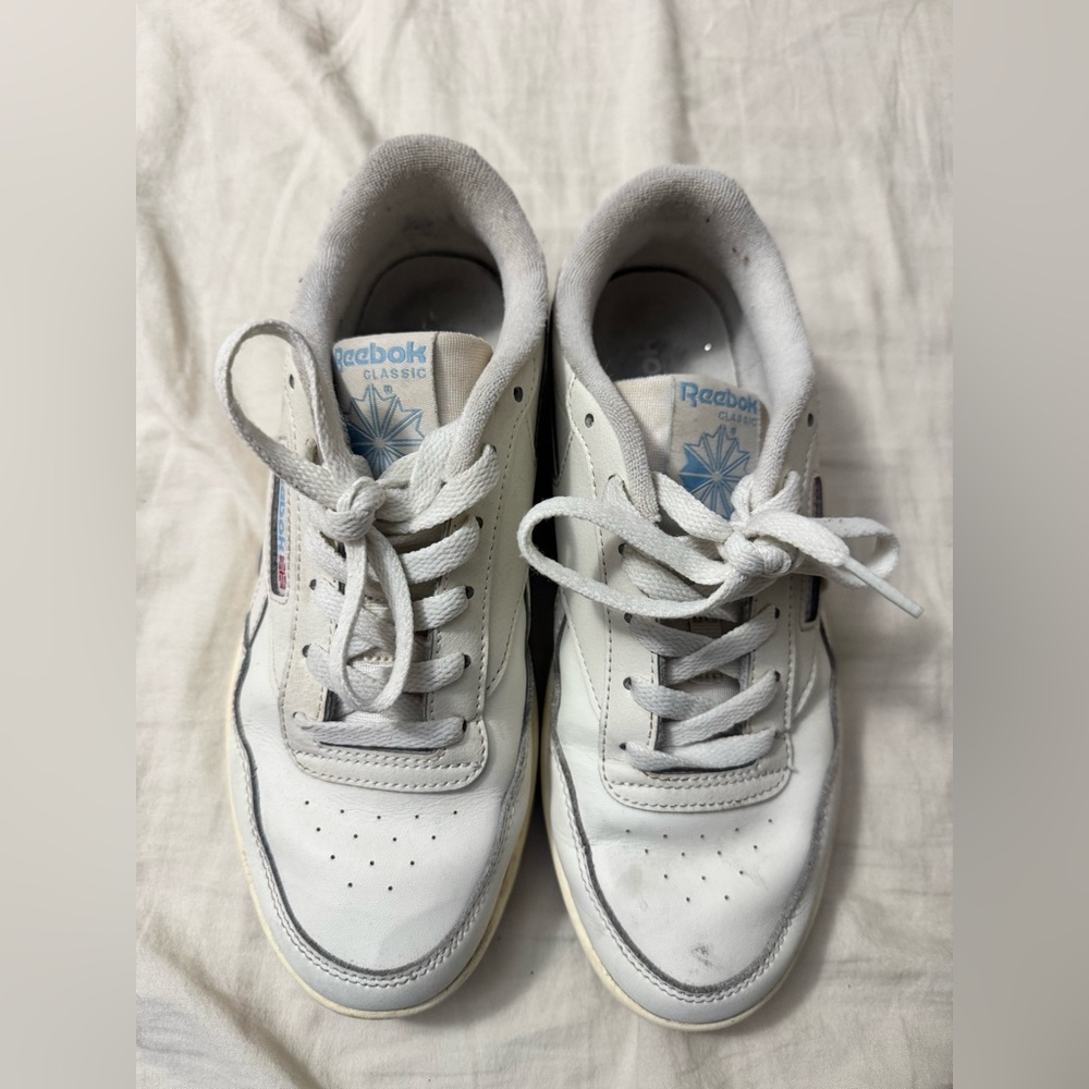 Reebok Classic White and Gray Sneakers
